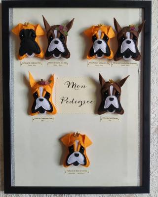 Cadre Pedigree en feutrine