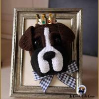 Portrait tête boxer en crochet
